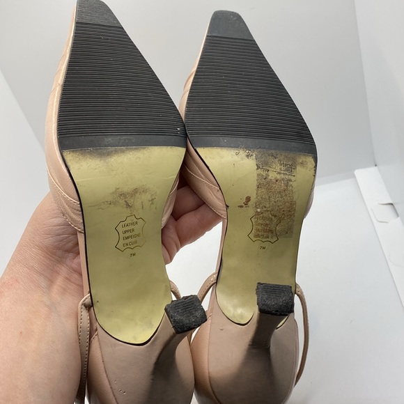 Nygard Collection Women’s Pink Leather Ankle Strap High Heels Size 7M - Picture 8 of 16